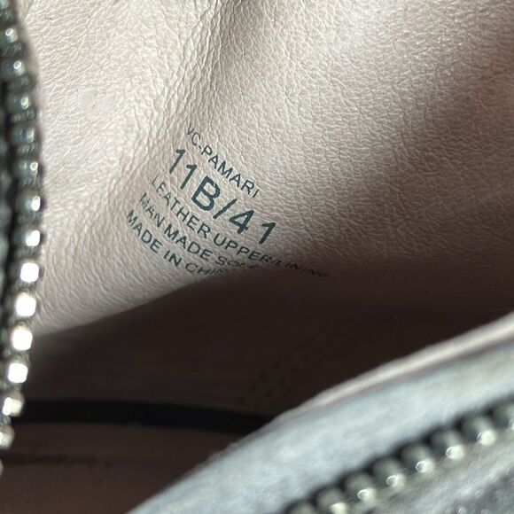 Vince Camuto Pamari Taupe Suede Wedge Peep Toe Booties Sz 11 - Picture 5 of 7